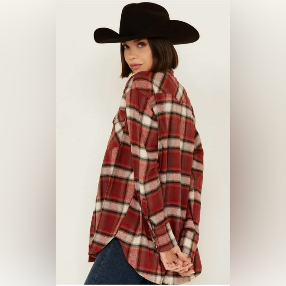 Wrangler Red Plaid Utility Jacket